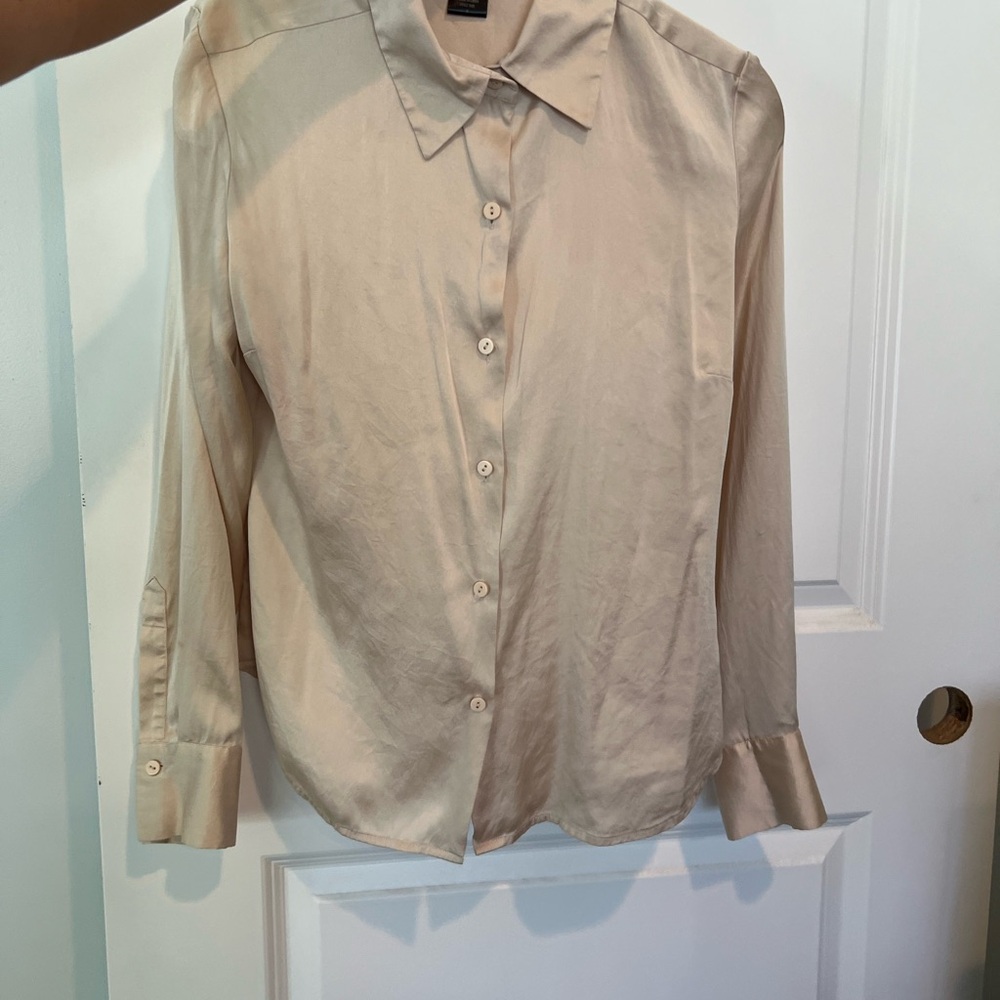 Celine Cream Silk Blend Shirt
